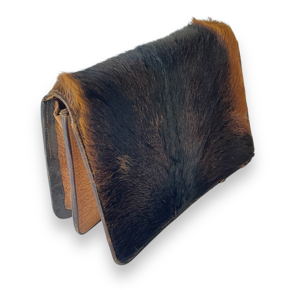 Vintage Cowhide Envelope Clutch